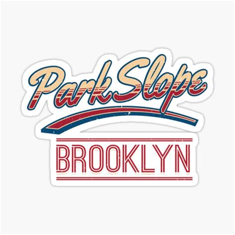 "Park Slope, Brooklyn Letter BiColor Design " Sticker for Sale by walrusindustrie | Redbubble