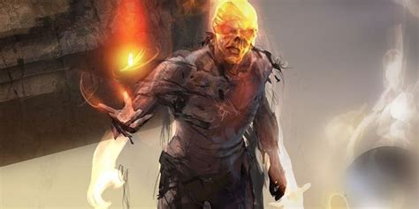 Infinity War Concept Art Features Fiery Red Skull As Soul Stone Guardian