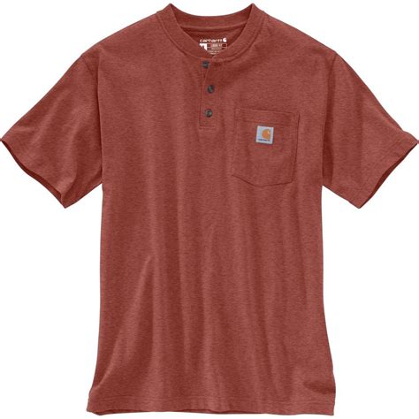 Carhartt Loose Fit Heavyweight Short-Sleeve Pocket Henley T-Shirt Men's