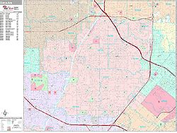 Santa Ana California Zip Code Wall Map (Premium Style) by MarketMAPS