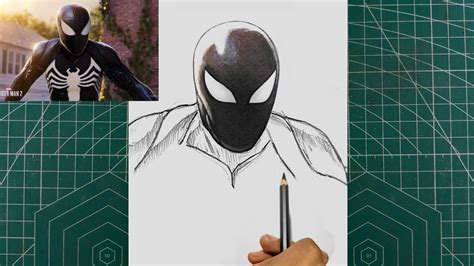 How to Draw Spider-Man Symbiote Suit || Marvel's Spider-Man 2 PS5 - YouTube