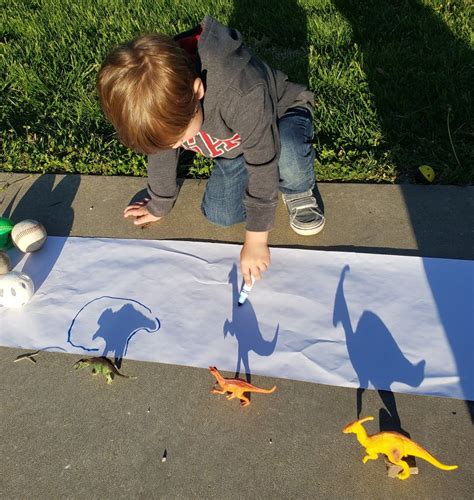 By far my favorite outdoor preschool activity. Shadow tracing with ...