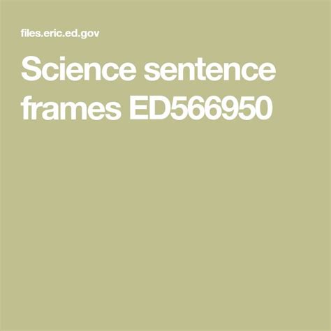 Sentence Frames For Science Heat And Solar