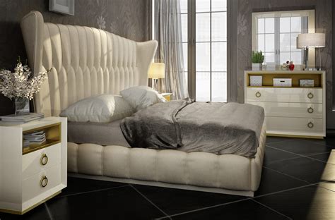 Velvet Cream Bedroom Set at Futonland