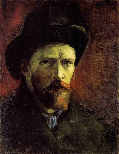 Self-Portrait with Dark Felt Hat - Vincent Van Gogh | Wikioo.org - The Encyclopedia of Fine Arts