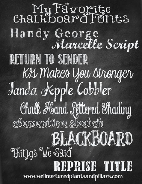 Collection of FREE chalkboard fonts