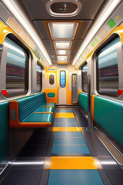 Premium AI Image | Metro train interior