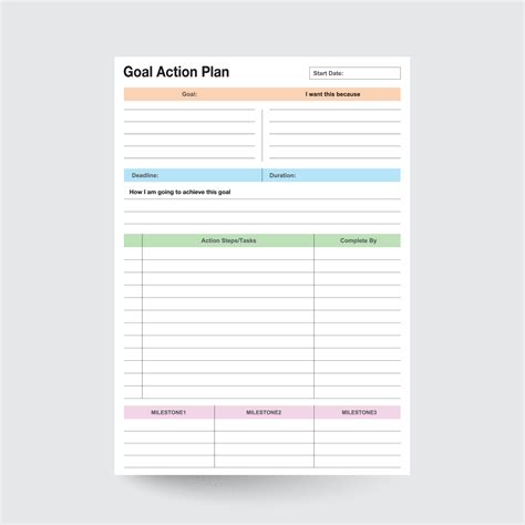 Goal Action Plan,Goal Planner,Goal Settings,Goal Worksheet,Goal ...