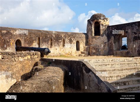 Walls inside Fort Jesus, Mombasa, Kenya Stock Photo - Alamy