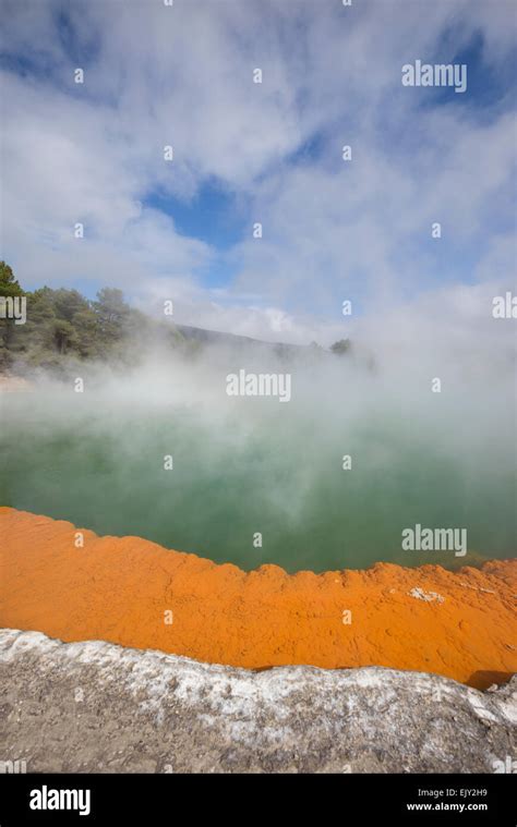 Champagne Pool, thermal Park, Rotorua, north island, New Zealand Stock ...