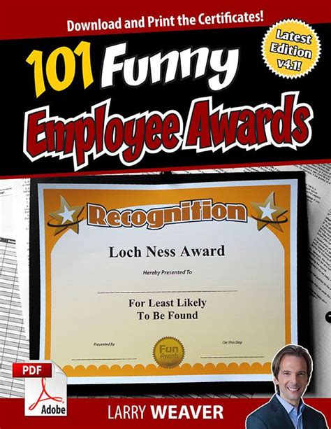 Funny Employee Awards™ - 101 Funny Awards for Employees, Work, Staff ...