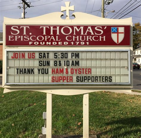 Church Sign | St Thomas' Episcopal Church