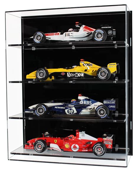 Acrylic Wall Display Case for Four 1:18 Scale Model Formula One Cars - Acrylic Display Cases