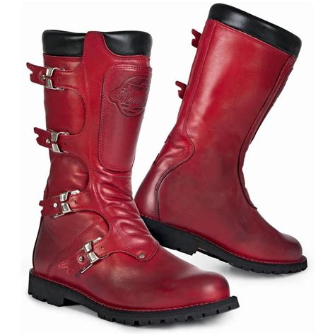 Stylmartin Continental Motorcycle Boots 43 Red (UK 9) - Secret Sale - Ghostbikes.com