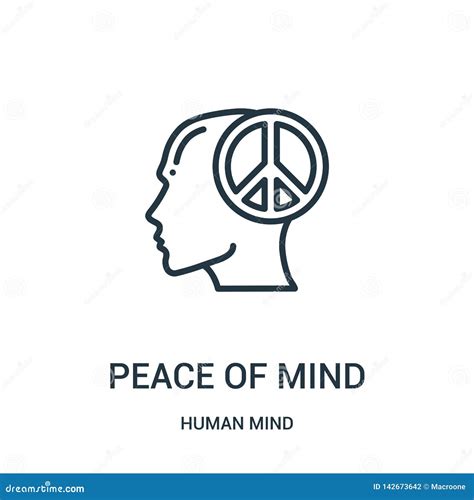 Peace of Mind Icon Vector from Human Mind Collection. Thin Line Peace ...