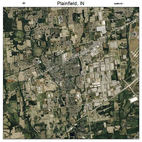 Aerial Photography Map of Plainfield, IN Indiana