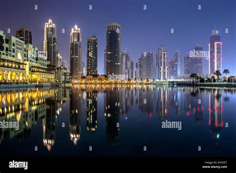 City skyline at night, Dubai, UAE Stock Photo - Alamy