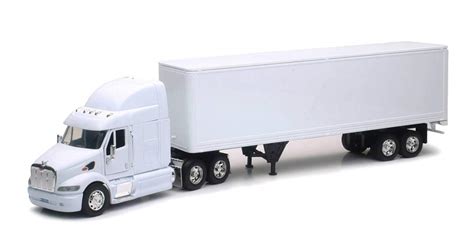 Buy NEW 1:32 NEWRAY TRUCK & TRAILER COLLECTION - PETERBILT 387 TRAILER SEMI PLAIN WHITE Diecast ...