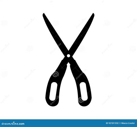 Scissors icon stock illustration. Illustration of white - 92181332