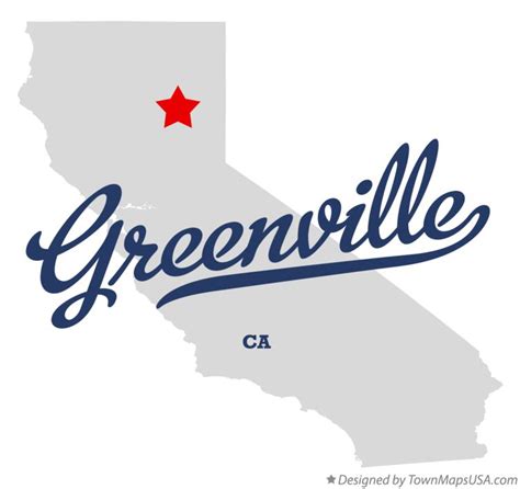 Map of Greenville, CA, California