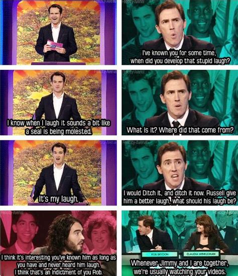 Rob Brydon vs. Russell Brand and Jimmy Carr's laugh Funny Puns, Funny ...