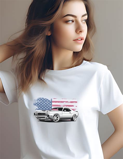 Patriotic Vintage Dodge Challenger Shirt, Dodge Challenger Shirt, Dodge Challenger Art, Hemi R/T ...