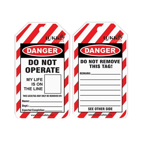 Danger- Lockout Tagout Personal Photo Tag - Lukko safety