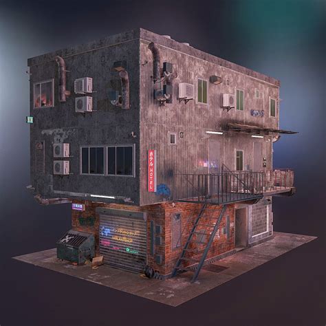 3D asset Cyberpunk house | CGTrader