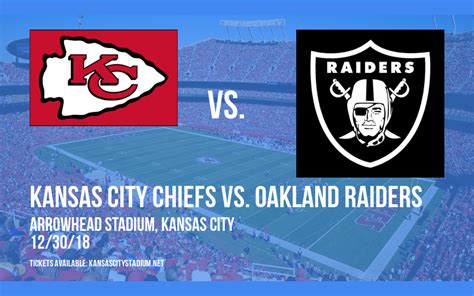 Kansas City Chiefs vs. Oakland Raiders Tickets | 30th December ...