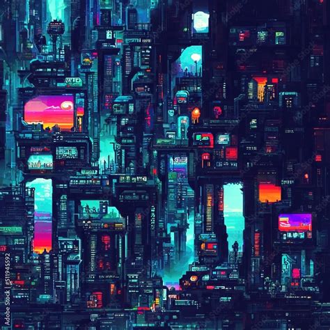 Cyberpunk city street. Sci-fi wallpaper. Futuristic city scene in a ...