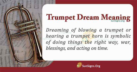 Trumpet Dream Symbol - Meaning, Interpretation And Symbolism - SunSigns.Org