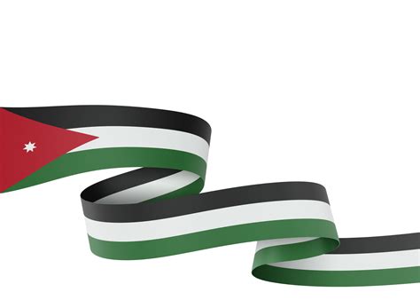 Jordan flag design national independence day banner element transparent ...