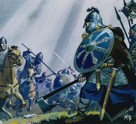 Harold Godwinson, anglo-saxon king, during the battle of Hastings (October 14, 1066) | Anglo ...