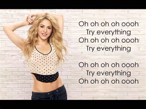 Shakira - Try Everything (Official Lyrics) | Shakira music videos ...