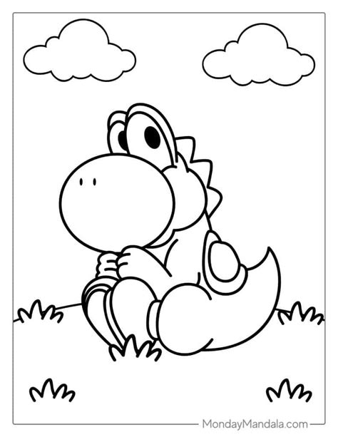 Yoshi Coloring Pages For Kids