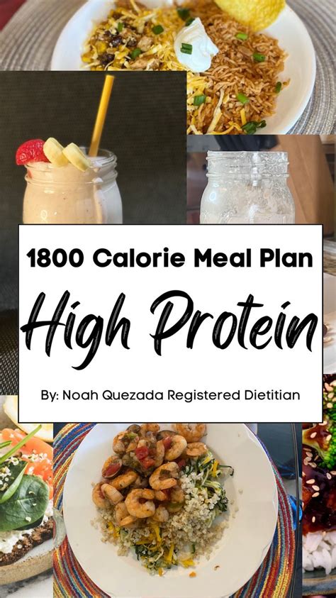 1800 Calorie Meal Plan High Protein in 2023 | 1800 calorie meal plan, Protein meal plan, Healthy ...