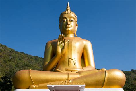 Free Images : monument, statue, golden, sitting, buddhism, sculpture ...