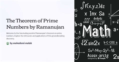 The Theorem of Prime Numbers by Ramanujan