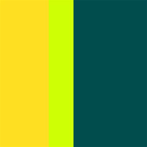 Dark Teal, Neon Yellow, Green And Orange, Dark Green, Color Palette ...