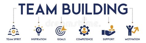 Team Building Building Banner Web Icon Vector Illustration Concept ...