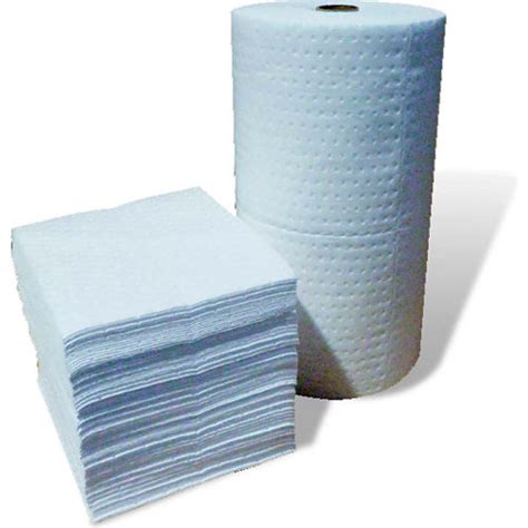 Oil-Only Absorbent Pads, Medium Weight, 18" x 15", White, 100/Bale