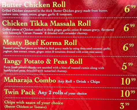 Kathi Roll Menu, Menu for Kathi Roll, Hamilton Central, Hamilton - Menumania/Zomato