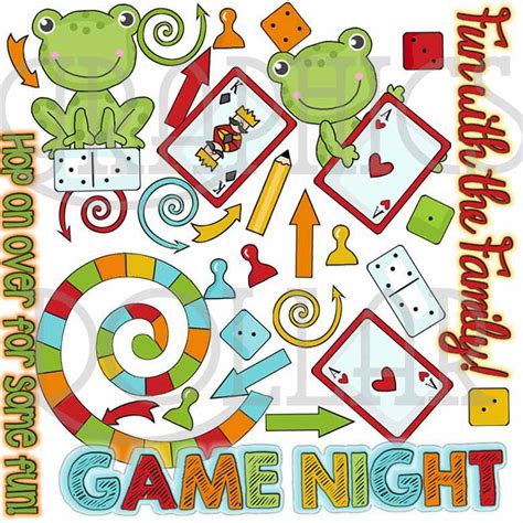 Game Night Fun Clip Art