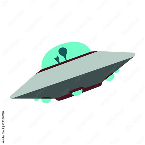 Flying ufo emoji vector Stock Vector | Adobe Stock