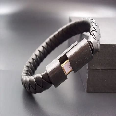 Custom Colorful Mobile Phone Charger Charging Pu Leather Handmade Bracelet - Buy Handmade ...