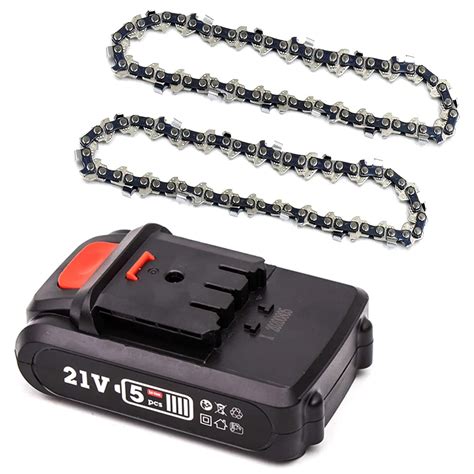 Buy 2 Chain Saw Chains and 1 Battery for 4-Inch Mini Chainsaw ,Mini Chainsaw Chain Accessories ...