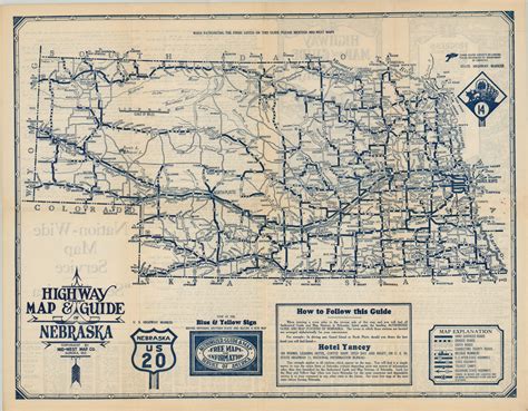 Highway Map and Guide of Nebraska | Curtis Wright Maps