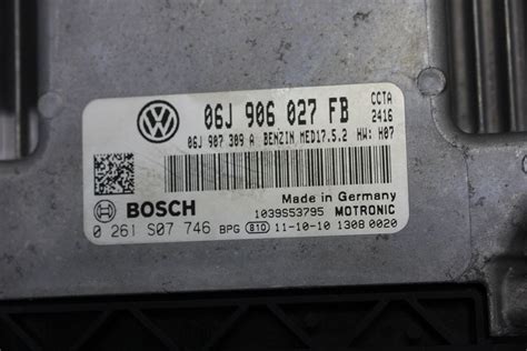 Org VW Tiguan 5N Facelift Motor Steuergerät CCTA Ottomotor 06J906027FB 6-Gang | Motor ...