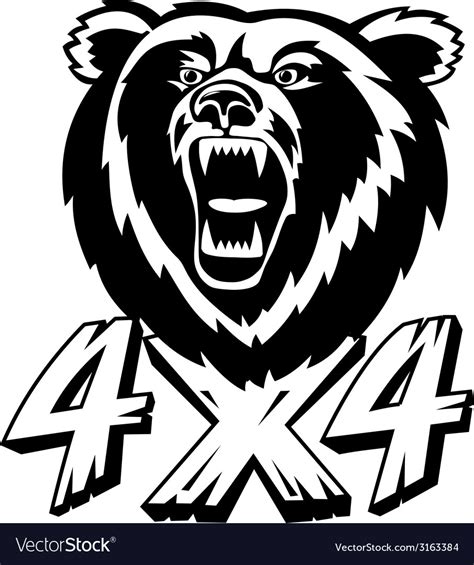 Angry bear Royalty Free Vector Image - VectorStock