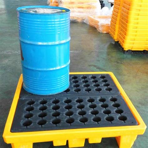 HDPE Poly Plastic Spill Pallets 55 Gallon Drum Secondary Containment Pallet Bunding